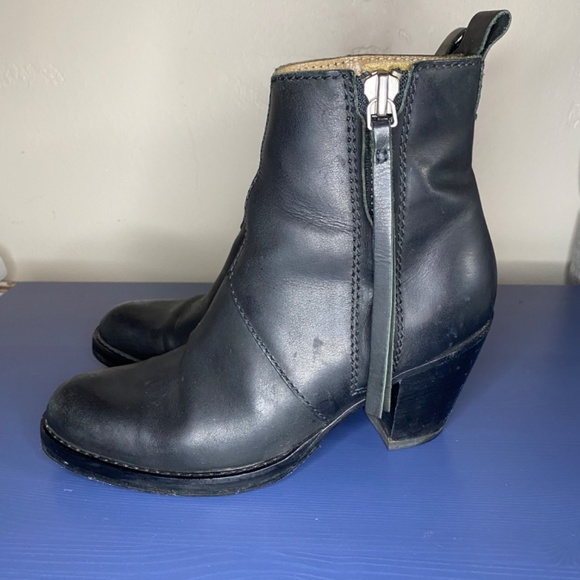 Acne Studios Pistol Boots Black Leather Ankle Booties EU 37 - Picture 2 of 14